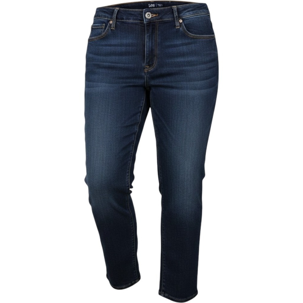 Riders Lee Jeans STRETCH women's 43X31 Blue Denim‎ Mid Rise Straight Leg #553C